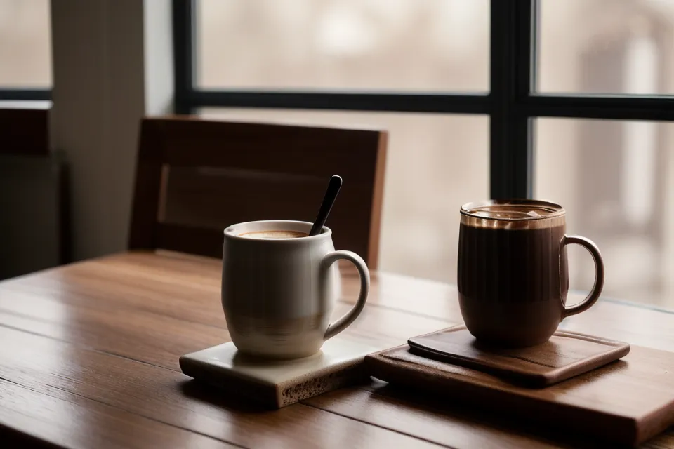 Café froid et appel manqué sur un smartphone pendant l'attente d'une réponse de candidature