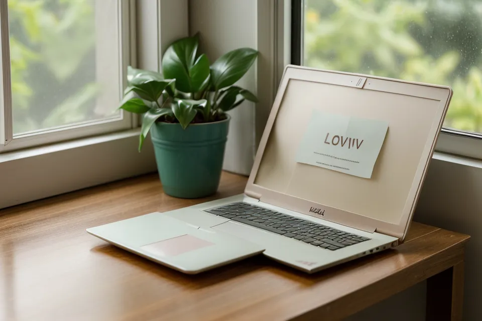 Un ordinateur portable affichant une lettre de motivation épurée, sans justification du licenciement économique, pour une recherche d'emploi administratif
