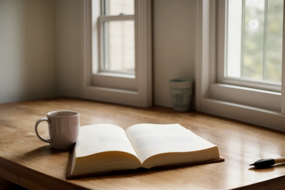 Ordinateur portable surélevé sur une pile de livres pour ajuster la hauteur de la caméra avant un entretien en visioconférence